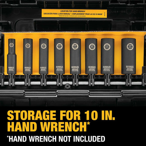 Impact Socket Set Three Eighths Inch Drive SAE Ten Piece With Adapters And Recessed Corner Sockets Built Tough As Nails For Tight Spaces