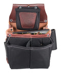 Heavy Duty Belt Worn Fastener Bag With Full Grain Leather And Durable Nylon Pouch Hybrid Design For Pros On The Jobsite