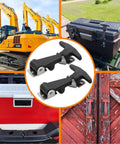 Rugged Heavy Duty Rubber Hood Catch Kit With Stainless Steel Bracket and T Handle Latch for Vehicles and Cargo