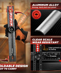 Handy 4 In 1 Drilling Positioning Ruler For Woodworking, aluminum alloy T-square ruler with clear scale and foldable design.