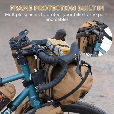 Bike Handlebar Harness For Bikepacking With Front Rack System And Flexible Mounting Options Big Capacity Fits Dry Bags