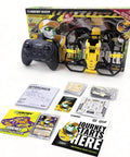 Mini Indoor Micro Drone For Kids With Cool LED Lights And 3 Speed Modes packaging with remote and instruction manuals