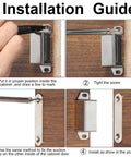 Heavy Duty Magnetic Door Catch Set 24 Pack That Grips Up To 25 Lbs Stainless Steel Cabinet Magnets Latch Hardware installation guide