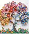 5D Diamond Painting Kit For Adults Beginners Colorful Flower Tree Special Shape Full Drill Diamond Art Dots Gem Craft Set