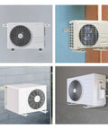Outdoor ductless AC on Heavy Duty Galvanized Steel Mini Split Wall Mount Bracket for level condenser mounting