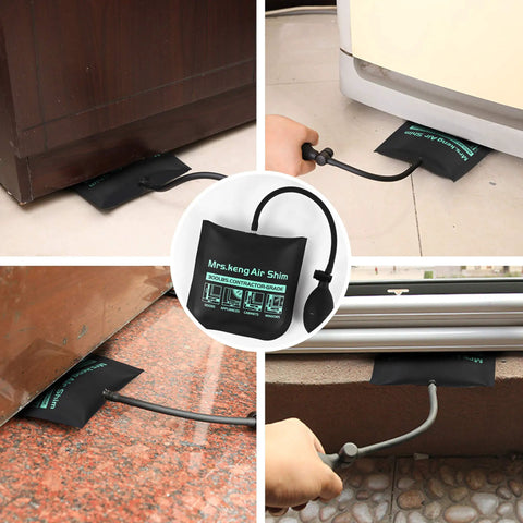 Air Wedge Bag Kit Three Size Set with 500 Lb Rating used for lifting furniture and appliances for precise alignment.