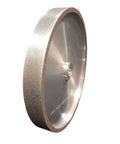 8x1 Inch CBN Grinding Wheel 220 Grit For Sharpening High Speed Steel Tools On Slow Speed Bench Grinders aluminum body side view