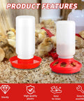 Game Changer Complete Six Piece Chick Feeder And Waterer Combo With Automatic Mini Perch for Ducks and Quail Brooder Starter Kit with chicks and feeders.