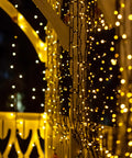 Close-up of 2 Pack Outdoor Solar String Lights 72 Ft With 200 LEDs, IP65 Waterproof, 8 Lighting Modes, Warm White For Xmas Tree Decor