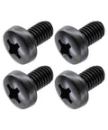 Black Stainless Steel License Plate Screws for BMW and Tesla Phillips Pan Head M5 0.8 x 6 mm Bolts Pack of 4