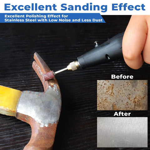 267 Piece Polishing Buffing Wheel Kit With Sanding Sleeves Compatible With Dremel Rotary Tool for polishing a rusty tool.