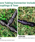 40 Ft Half Inch Drip Irrigation Tubing Main Line For Garden Systems With Thick 3 mm Wall, Leak Proof And Pressure Safe, connectors