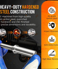 3/16 Inch Rivet Set For Pneumatic Air Hammer With.401 Shank, displaying heavy-duty hardened steel construction features.