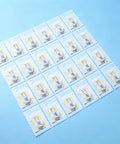 20 Pack Disposable Urine Bags For Kids With Adhesive Surface displayed on blue background