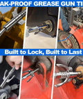 Heavy Duty Double Handle Grease Gun Coupler With Six Claw Quick Lock No Spill Leak Proof Fittings For All Grease Guns operations