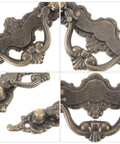 Vintage French Provincial Style Cabinet Pulls 2 Pack Antique Metal Drawer Handles ornate close-up
