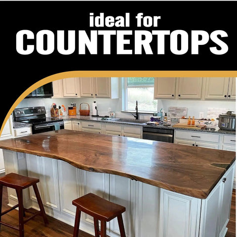 Kitchen countertop with Dope Wood Butter Finish 9 Oz Glass Jar Food Safe Solvent Free Non Toxic Easy Apply Top Coat For Furniture Adds Luster