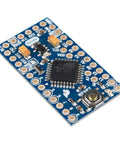 3.3V 8MHz Pro Mini ATmega328 Development Board For Arduino With No USB On Board, showing ATmega328 chip and connection pins.