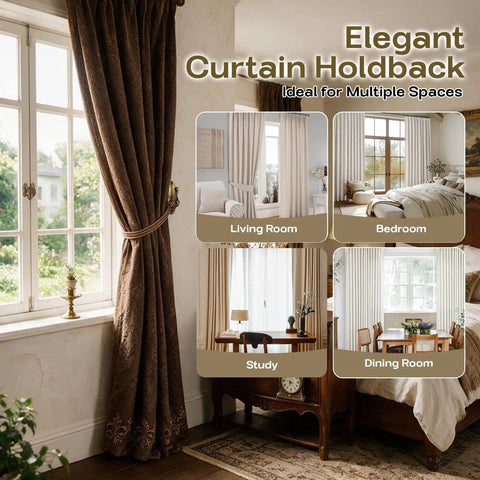 Elegant Curtain Holdback for Living Room, Bedroom, Study, Dining Room, Ideal for multiple spaces, stylish design.
