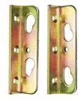 Rock Solid No Mortise Bed Rail Brackets 4 Pack Hella Sturdy Rust Proof Iron Clips For Wood Beds No Sweat Assembly Tight Grip, iron clips, brass finish, hardware repair