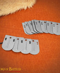 20 Piece Small Birka Lamellar Plates Gear Kit For Medieval Armor Made From Polished 20 Gauge Mild Steel With Pre Drilled Holes