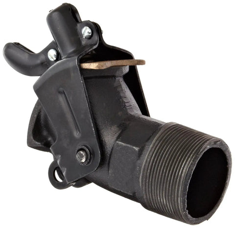 Iron Drum Gate Valve 2 Inch NPT Male Hand Operated For Drawing Non Flammable Liquids From Drums And Tanks With Machined Brass Faceplate