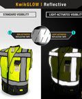 Two Pack High Visibility Safety Vest With Five Pocket Multi Use Design Class 2 ANSI OSHA Reflective Breathable Mesh Heavy Duty Construction Vest For Men Work In Black Large with reflective tape comparison
