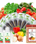 All In One Hydroponic Seed Pod Kit With Eight Pods And Over Six Hundred Heirloom Non GMO Seeds For Cherry Tomato Roma Tomato Bell Pepper Jalapeno Cilantro And Onion
