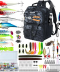 All In One Fishing Backpack Kit With 139 Lures Tackle Boxes Pliers Scissors And Gear 25L Lightweight Camo Bag With Rod Holders