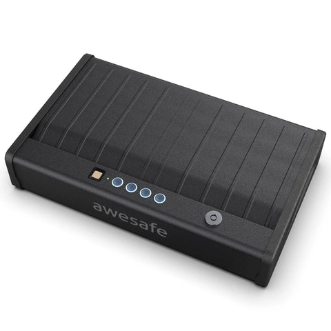 Biometric Gun Safe For Pistols With 3 Ways Quick Access Fingerprint Digital PIN And Key Portable Handgun Safe For Nightstand Bedside