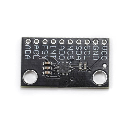 Top view of Low Power 9 Axis Motion Sensor Module with I2C Interface Gyroscope Accelerometer and Magnetometer for wearables and robotics