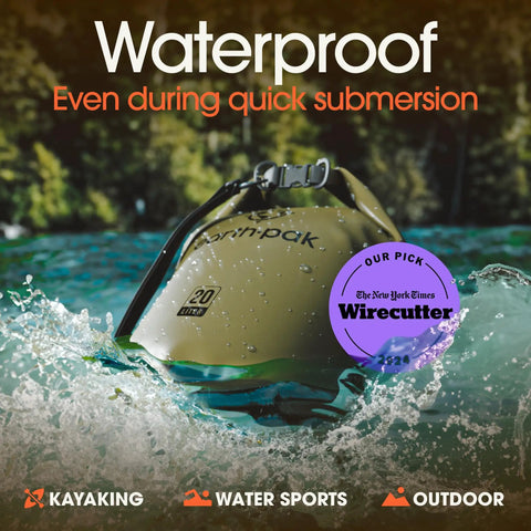 Roll Top Waterproof Dry Bag For Kayak Gear ✓