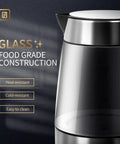 Glass Electric Kettle 1.7 Liter Fast Boil Cordless Water Boiler for Tea and Coffee with Auto Shutoff and Boil Dry Protection BPA Free