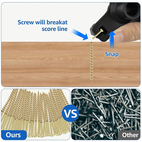 Floor Repair Kit With 50 Steel Screws And 5 Tools To Stop Squeaky Floors On Carpets And Hardwood, snap screws comparison