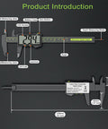 Digital Calipers For Precision Measuring 0 To 6 Inches 150mm With Large LCD Screen showing measurement features.
