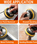 120 Piece 5 Inch 8 Hole Sanding Discs Kit With Interface Pad Wet Dry Sandpaper Set used on car paint, drywall, metal, wood