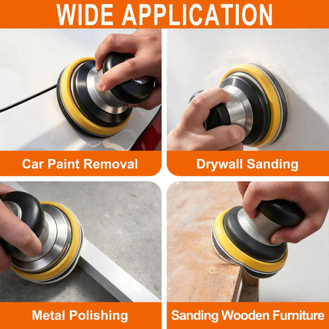 120 Piece 5 Inch 8 Hole Sanding Discs Kit With Interface Pad Wet Dry Sandpaper Set used on car paint, drywall, metal, wood