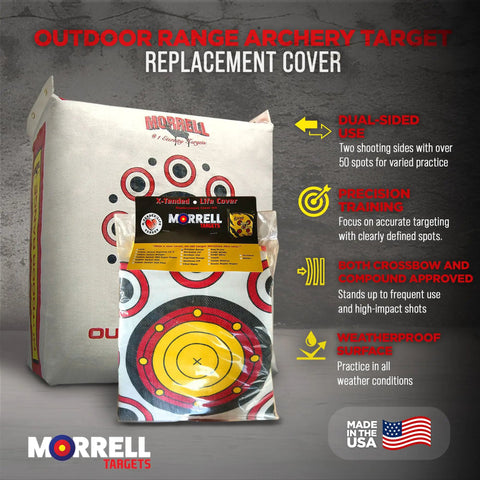Archery Target Replacement Cover Weatherproof Dual Sided With Over 50 Shooting Spots For Precision Training NASP Official Scoring Rings