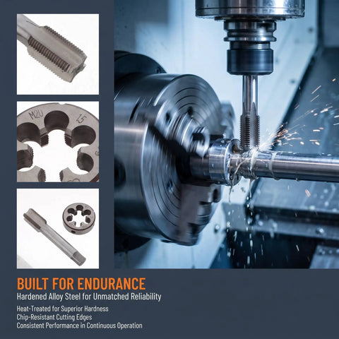 Top Notch M20 X 1.5 Metric Hand Thread Tap And Die Set For Serious Gear Head Repair Work With Hardened Alloy Steel Cutting Tools, threading metal
