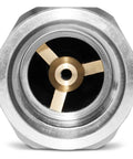 Front view of Summit Hydraulics 3/4in SAE skid-steer quick-connect coupling end with brass insert