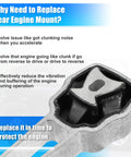 Volvo XC60 S60 V70 Replacement Engine Motor Mount close-up showing rear mount design to eliminate clunk during acceleration.