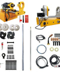 TECHTONGDA 110V portable line boring and welder machine kit with yellow frame and accessories