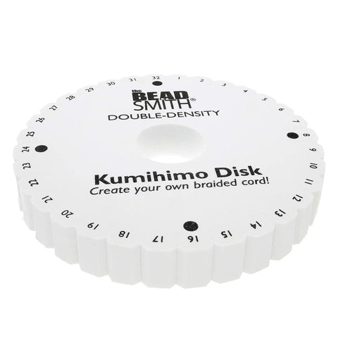 Round Kumihimo Disk For Braiding Jewelry Making, 6 Inch Diameter, 0.75 Inch Thick Double Dense Foam, Pro Grade Starter Friendly Practice Tool