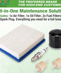 Fresh Golf Cart Tune Up Kit For Club Car Ds Gas Carts With Fe290 Fe350 Engines includes air filter, oil filter, fuel filters, and spark plug.