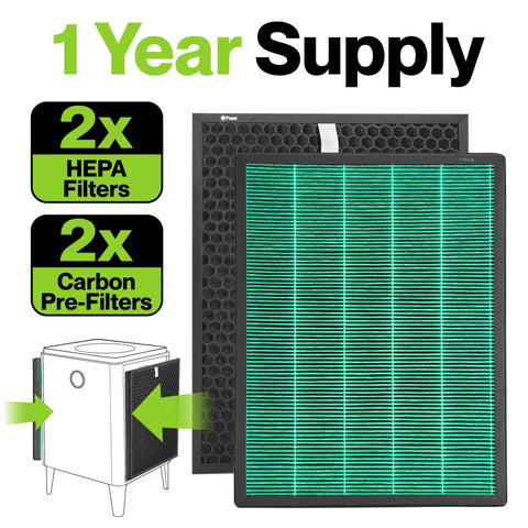 Replacement Filter Set For Coway Airmega 400 And 400S Max2 True HEPA And Activated Carbon Filters for air purifier