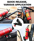 Adjustable Roll Bar Fire Extinguisher Mount Holder for Jeep Wrangler TJ JK JL JKU and UTV Polaris RZR Ranger Camper Van Aluminum