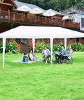 10x20 Outdoor Party Tent Canopy With Removable Walls, Portable Gazebo Shelter for backyard events, white tent setup on grass