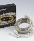 UL Listed 164 Ft LED Rope Light Kit With 18000 Lumens 4000K Soft White Dimmable 120V AC Flexible Flat Strip with packaging