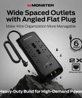 Power Surge Protector With 4050 Joules Rating 8 Outlets USB A And USB C 2 Coax Ports 5 Ethernet Ports Fireproof MOV Dual Mode Technology