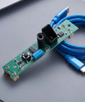 Smart Trash Can Sensor Board Replacement With Reliable Performance And Easy Install For Household And Kitchen Garbage Bins Plastic And Metal Circuit Board Parts For Touchless Waste Bin, green PCB with USB-C cable